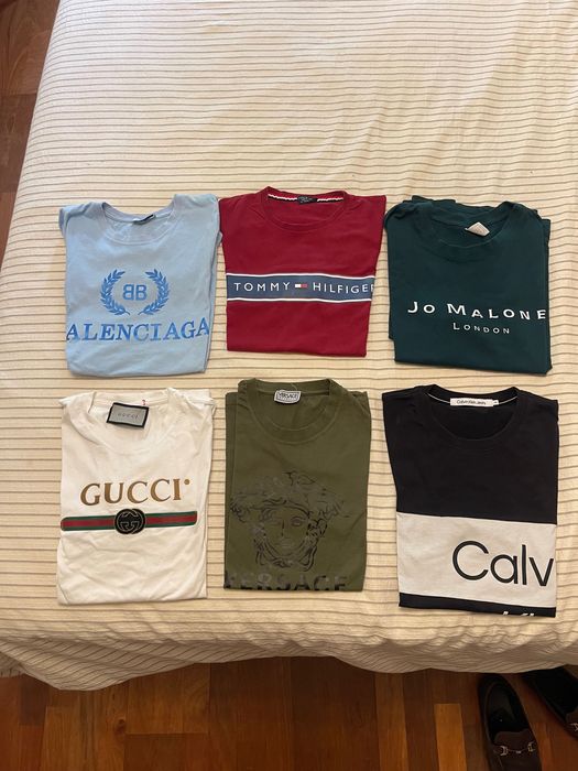 T-shirt Gucci, Balenciga, Versace