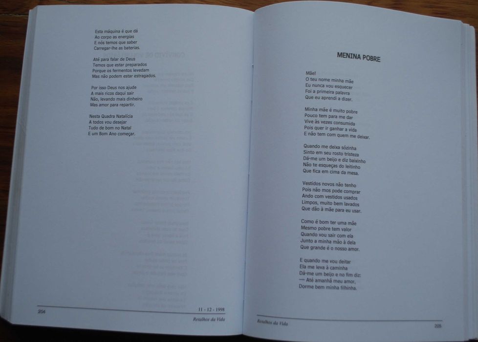 Retalhos da Vida (Livro de Poesia) de Branca Dias de Oliveira