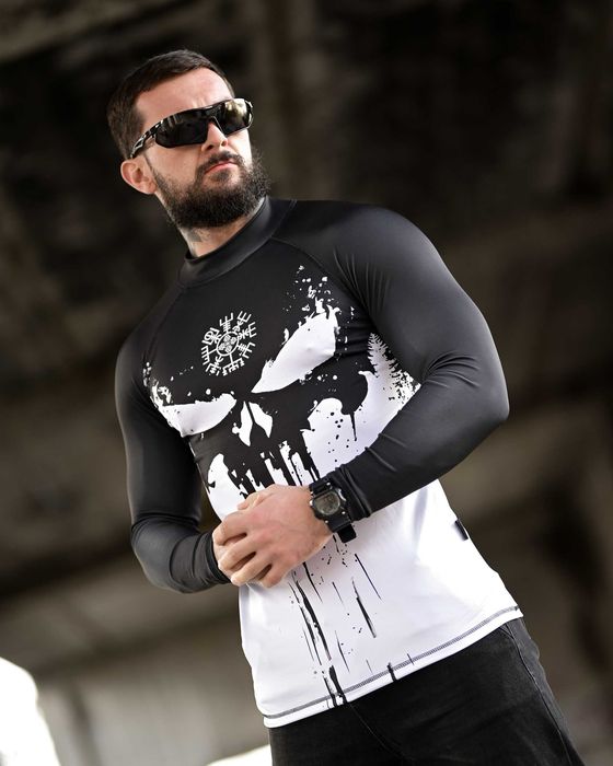 Рашгард мілітарі Punisher Vegvisir чоловічий — без передоплати