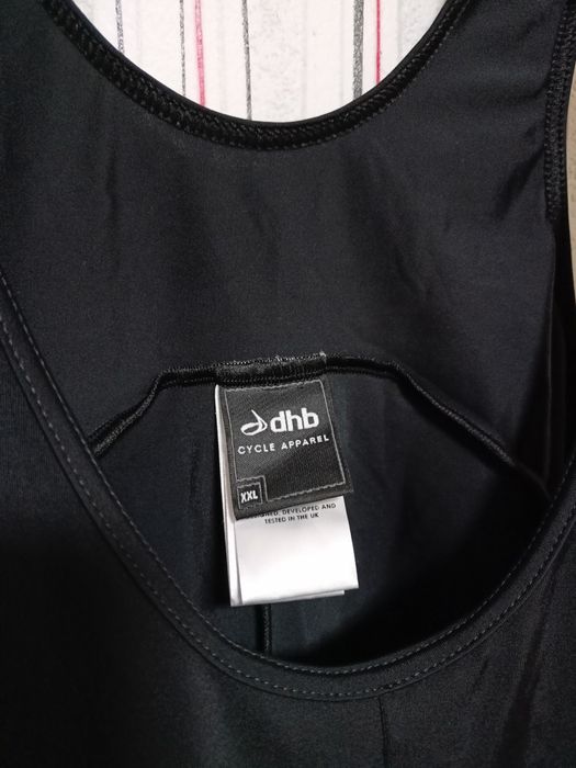 Велошорти тріко чоловічі з лямками  XL dhb classic bib-shorts  чорні