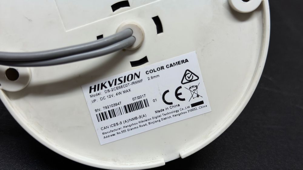 Купольна камера відеоспостереження Hikvision DS-2CE56C0T-IRMMF (2.8 мм)