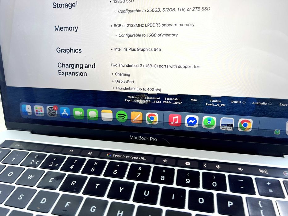 MacBook Pro (13-inch, 2019, Two Thunderbolt 3 ports)