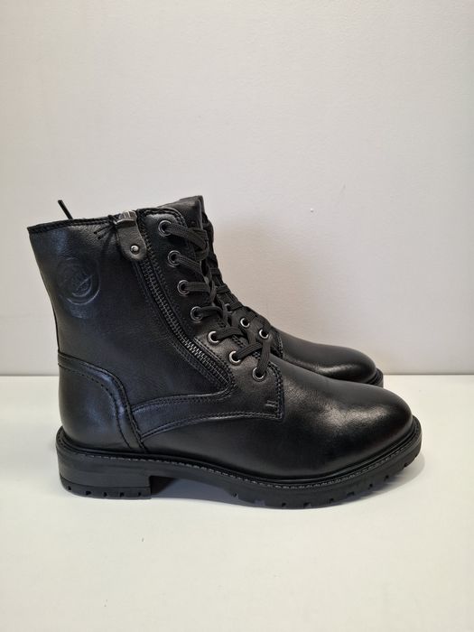 s.Oliver 5-25219-41 czarne botki trapery sznurowane r. 39 wkładka 25 cm