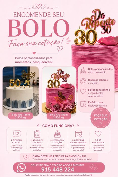 Pack festa e bolos