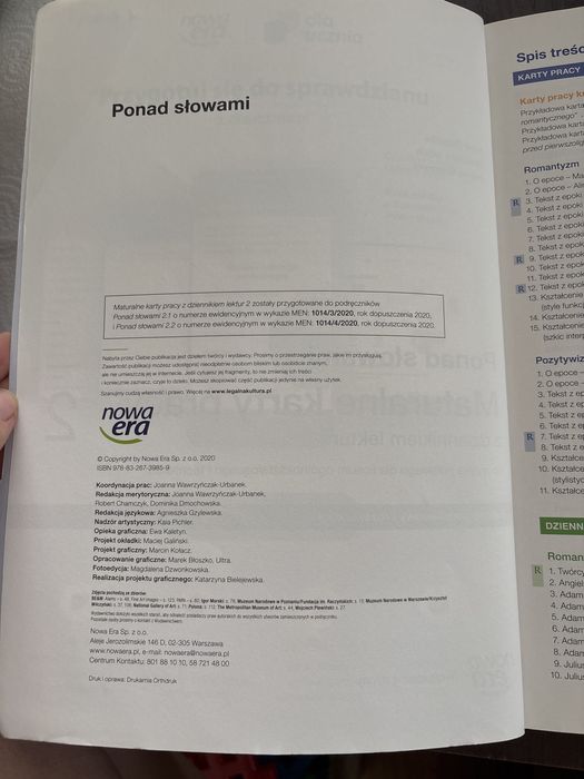 Maturalne Karty Pracy Ponad Słowami 2 podstawa i rozszerzenie