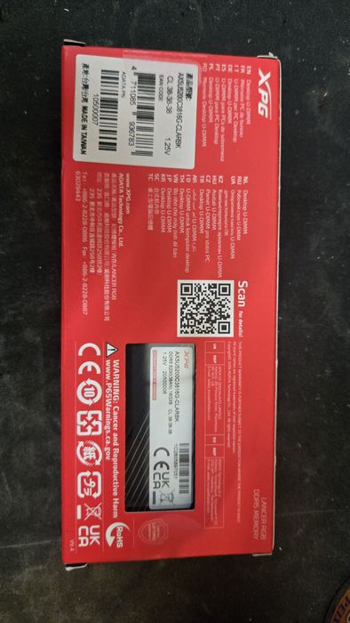 Memória RAM DDR5 16gb 5200 Mts XPG Lancer RGb AX5U5200C3816G-CLARBK