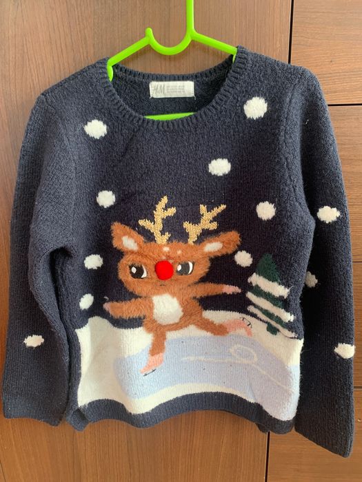 Sweterek świąteczny 122/128