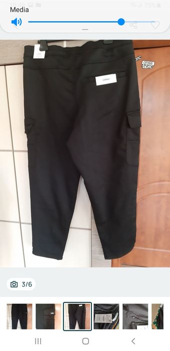 Spodnie XL Zara joggery czarne sportowe klasyk kieszenie tkmaxx sport