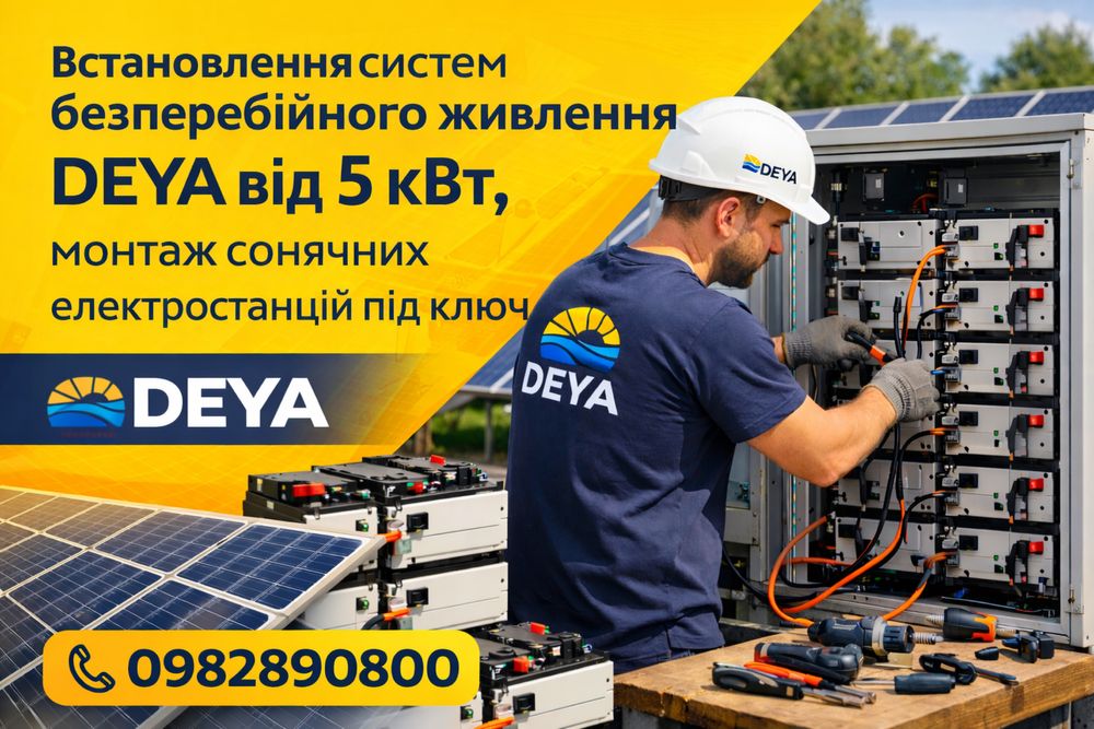 БудІндустрія_Т встановлення систем безперебійного живлення DEYA