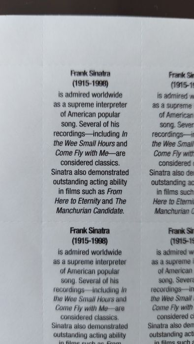 Selos Frank Sinatra 2007