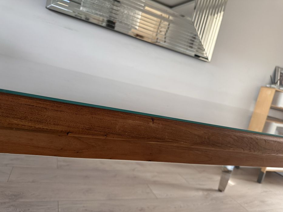 Stół do jadalni drewniany szkło