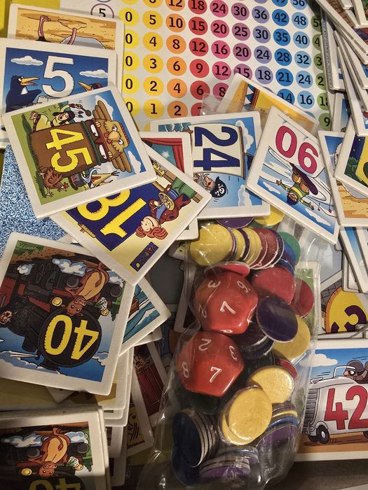 Bingo com números, para aprender a multiplicar - 7 a 11 anos