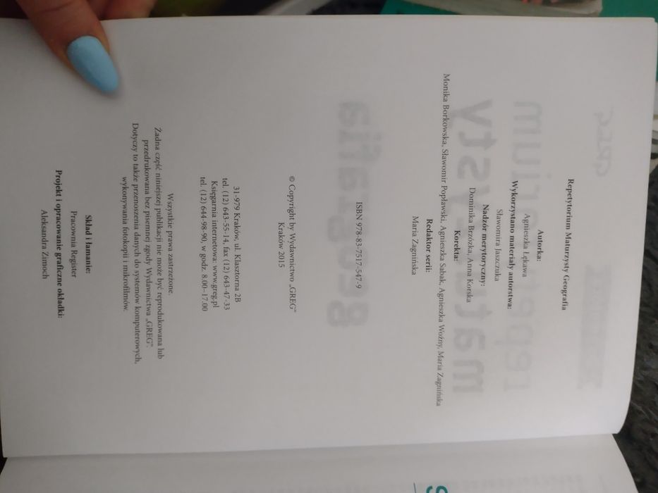 Repetytorium maturzysty geografia greg