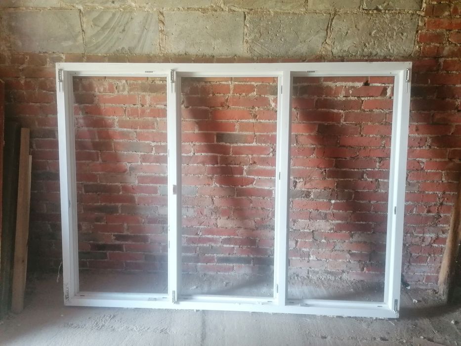 Okno trzykwaterowe z demontażu 205x149