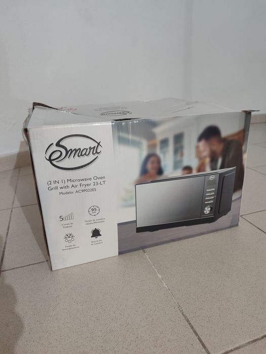 ESMART Microondas com Air Fryer 2 em 1, 900 W, 23 l, Preto