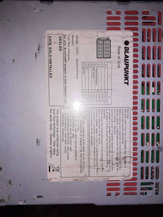 Auto Rádio Blaupunkt Manchester 110