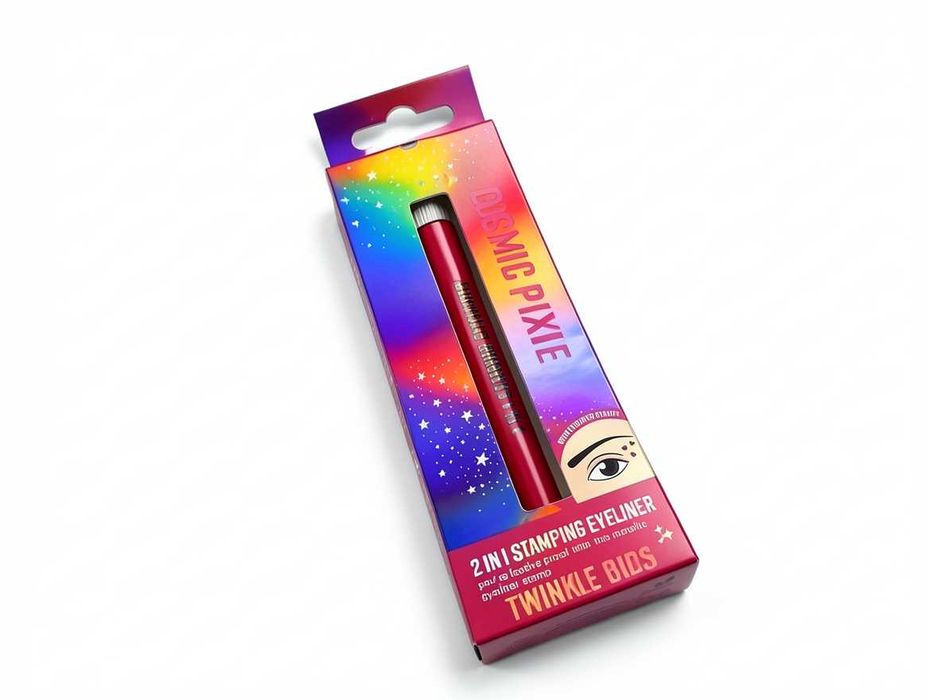 C155 Cosmic Pixie 2 In 1 Stamping Eyeliner Twinkle Dust Metaliczny Eyeliner Ze Stempelkiem Makijaż Oczu Gwiazdki Festiwalowy Trwały Pisak Do Kresek