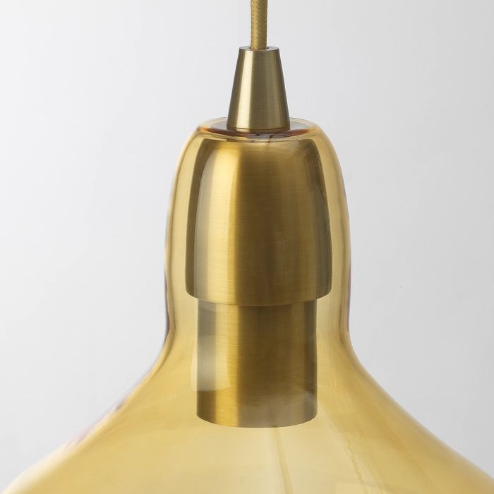 [Novo!] Candeeiro suspenso em vidro/amarelo, 23 cm