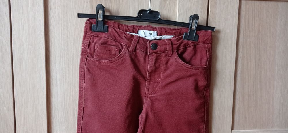 R Pop brązowe spodnie jeansowe r.140