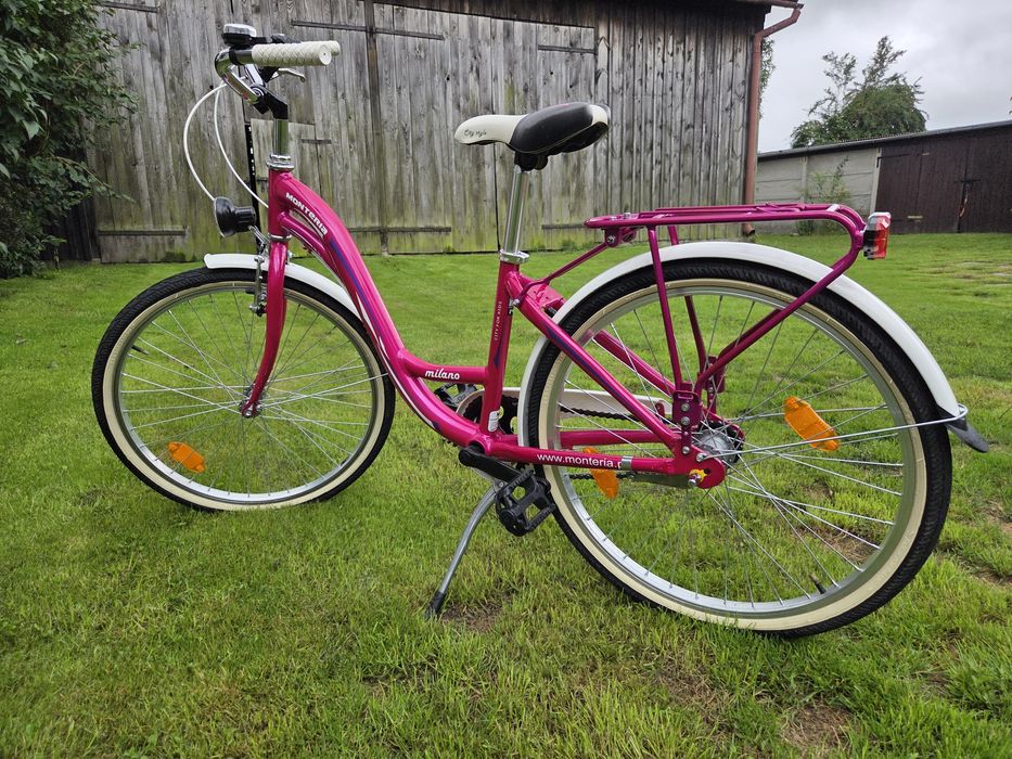 Rower dziecięcy Milano 24" Różowo-Biały