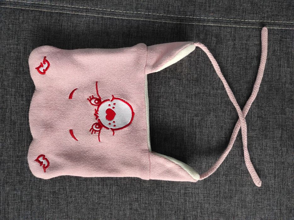 Czapka dziewczęca wiązana 6-12 miesięcy