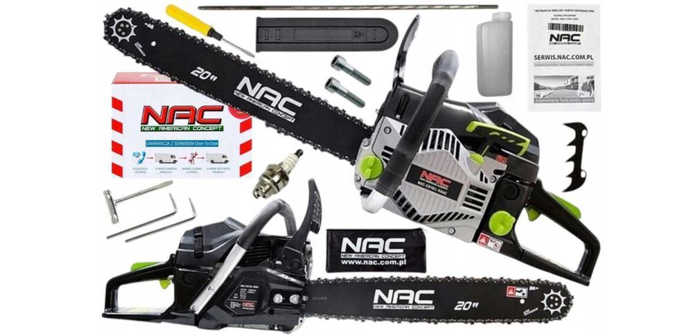 Piła Spalinowa NAC MOCNA 3,9KM Łańcuchowa Do Drzewa 51CM Pilarka NOWA