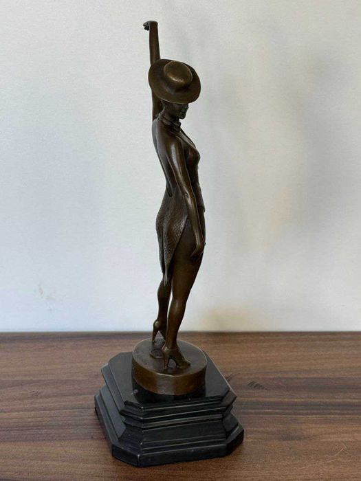 Статуэтка бронза танцовщица кабаре скульптура фигурка из бронзы джаз