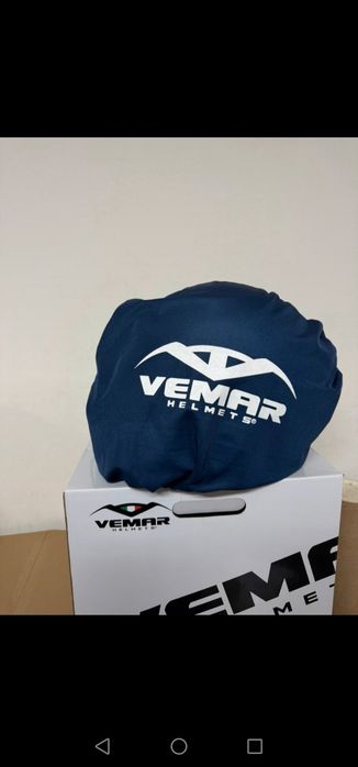 Capacete modular com viseira dupla Vemar NASHI branco .