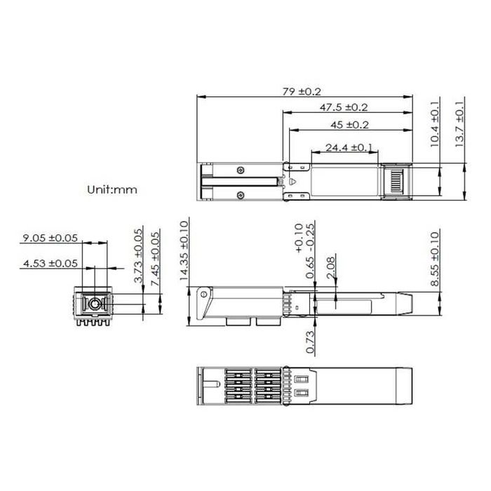 SFP XPON (GPON + EPON) ONU (ONT) термінал 1310nm/1490nm DM 20km модуль