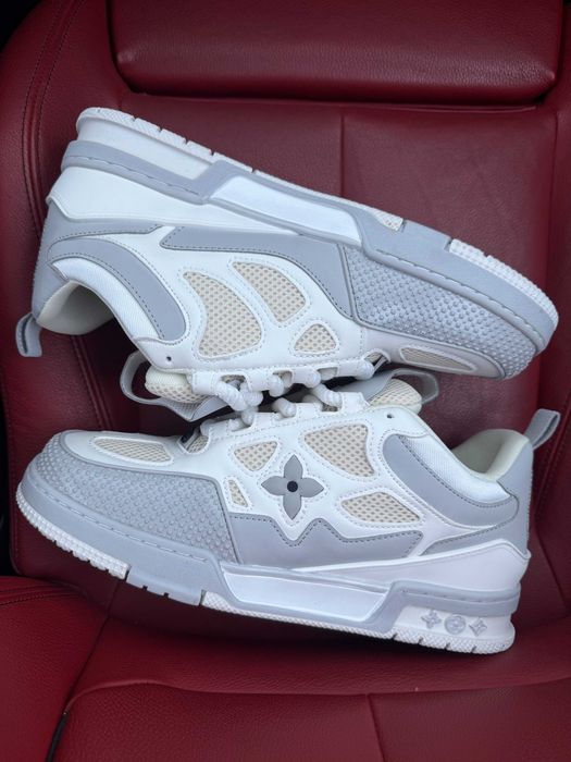 (БЕЗ ПЕРЕДОПЛАТИ) Louis Vuitton Skate Sneaker White Grey луї вітон
