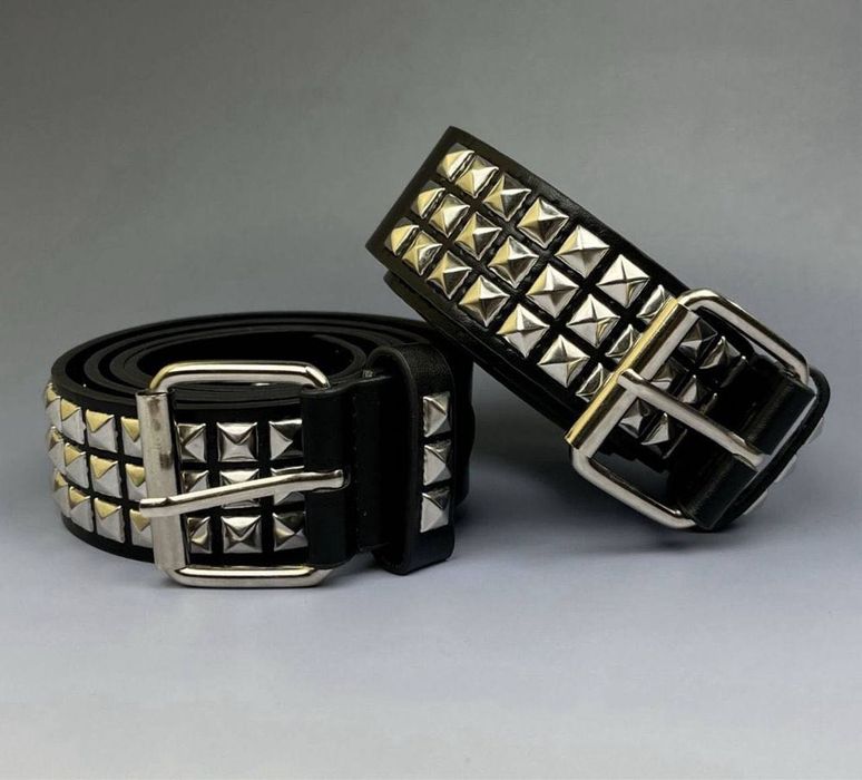 стильный ремень у2k opium пояс опіум sk8 с пирамидками реп скейт стиль