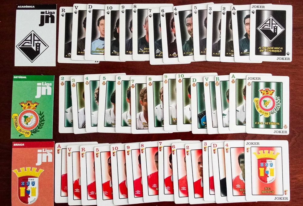 18 baralhos de Cartas Liga JN da época 97/98