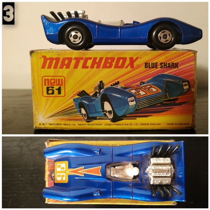 Carros e veículos miniatura com caixa (Lesney, Corgi Toys, Solido)