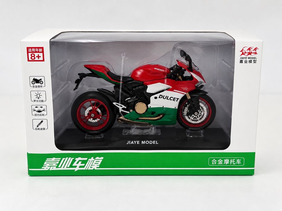 Model metalowy 1:12 motor motocykl wzor Ducati 1199 Panigale  swiatla dzwiek