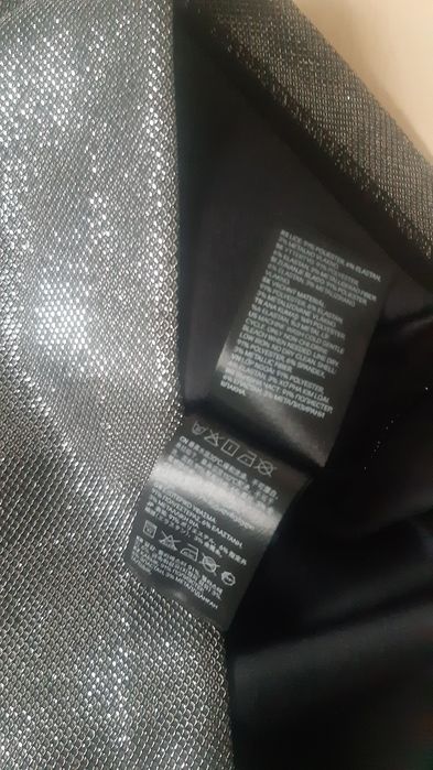 Srebrna elegancka imprezowa sukienka 38 40 H&M