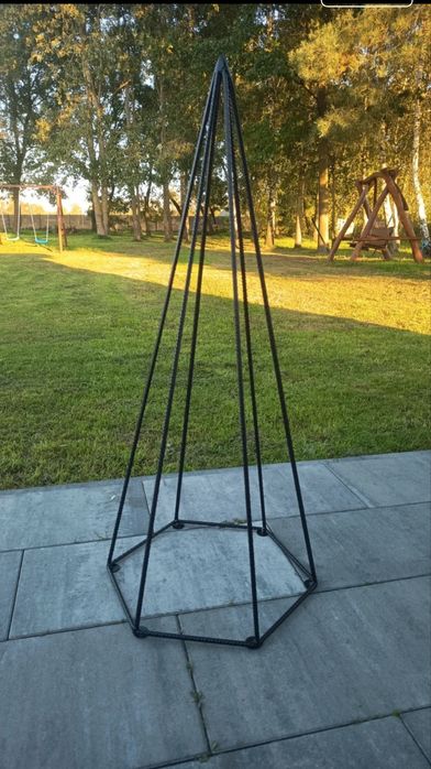 Metalowa choinka efekt 3D czarny mat duża 102 cm do własnej aranżacji