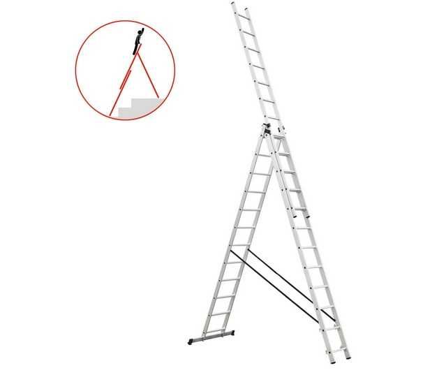 Drabina 3x12 HEco PROFESSIONAL o zasięgu roboczym max. 8,8 m NIEZBĘDNA