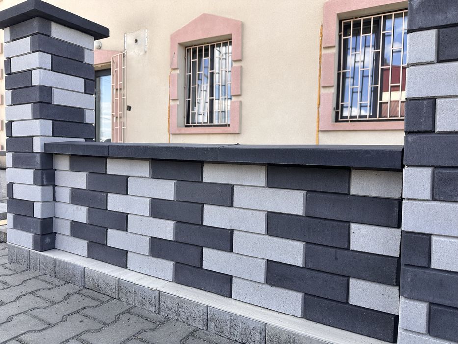 Цегла кирпич КАЯ , гладка, рваний камінь, ( лего ), поребрик, блок