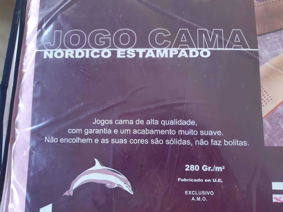 Jogo casal Lençóis térmicos,nórdicoestampado,Novo,n/embalagem original