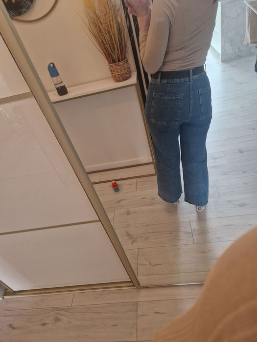 Jeansy flare wysokiej stan high waist 36 S
