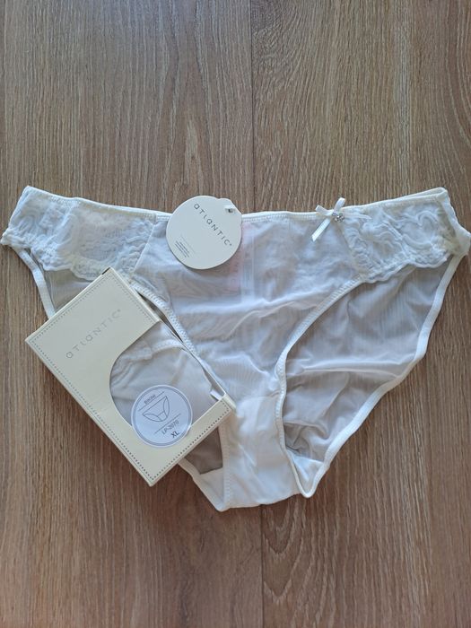 Majtki damskie Atlantic bikini, rozmiar XL, kolor ecru