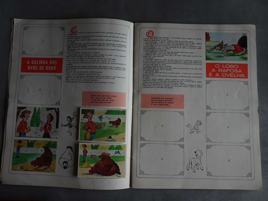 Caderneta de cromos Fábulas Ilustradas (faltam 133 cromos)
