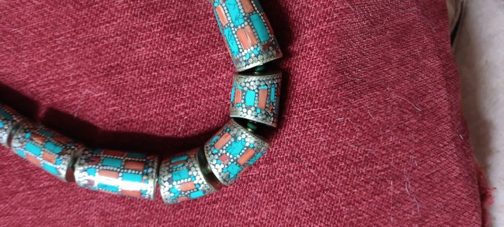 Colar prata africana