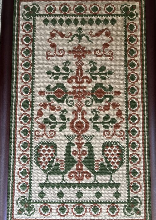 Tapeçaria de arraiolos manual decorativa