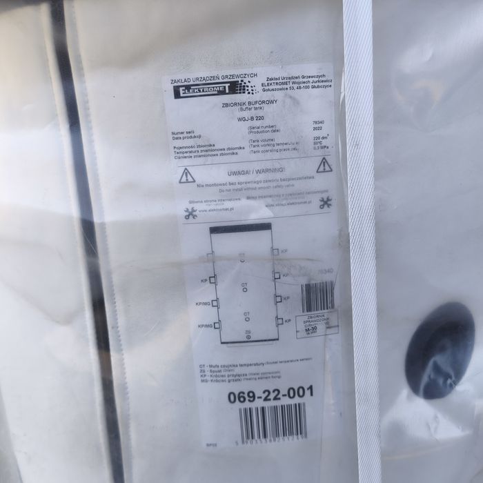 Bufor elektromet 220 litrów