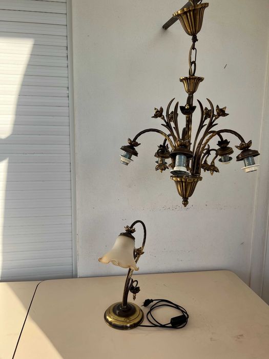 Candeeiros antigos em Latão