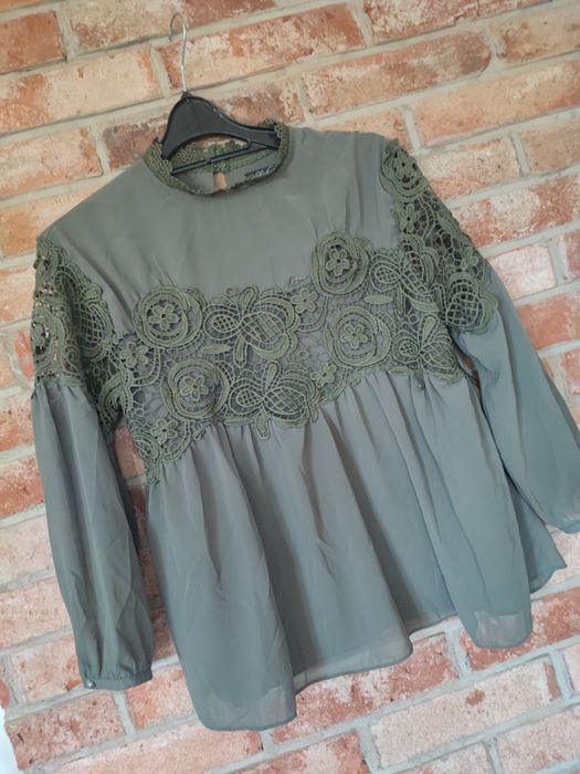 Bluzka khaki Lulumary rozmiar M