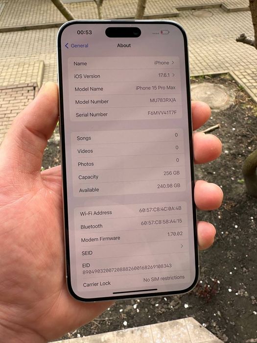 Телефон Iphone 15 pro max 256