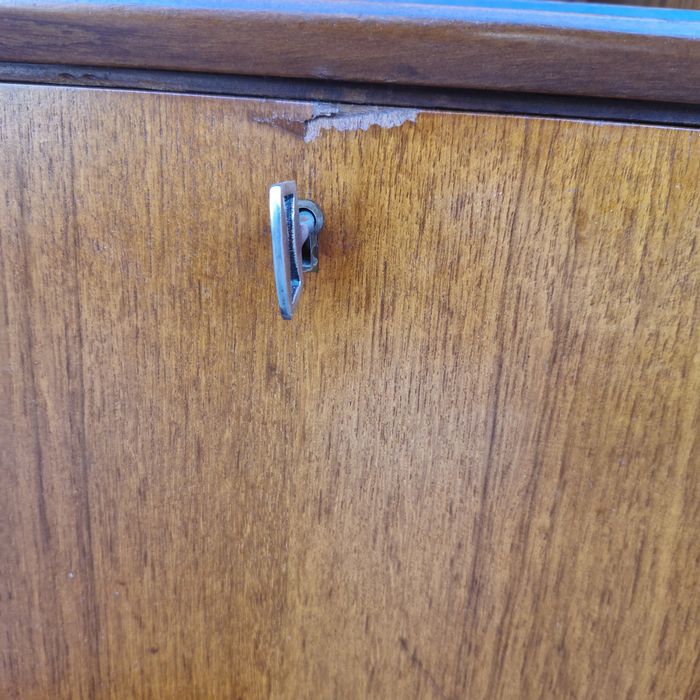 Komoda Tekowa  Marian  Grabinski prl / Szafka prl / Biblioteczka prl