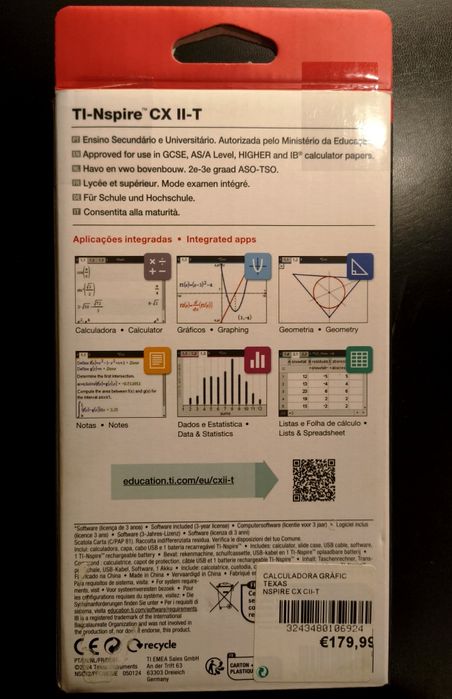 Calculadora Gráfica Texas Instruments TI-Nspire CX II-T (Como Nova + Garantia)
